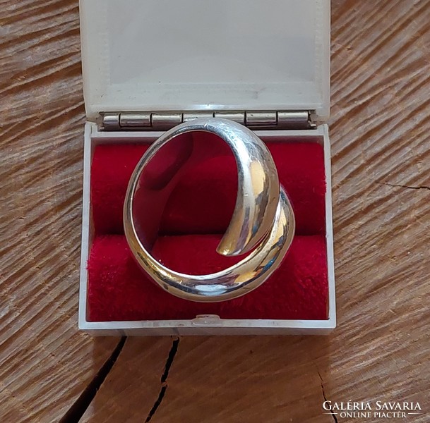 Csodás modernista ezüst gyűrű, nagyméretű