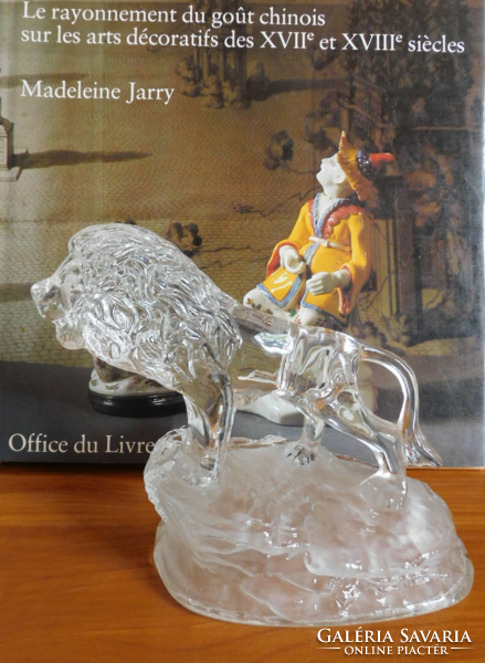 Crystal d'arques - French lion figure
