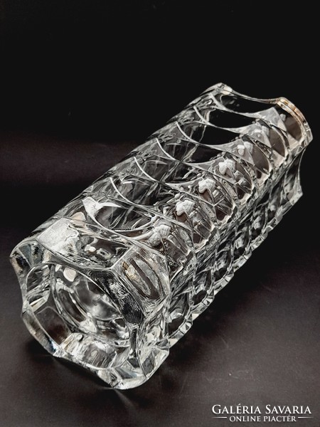 Francia nagyméretű üveg váza 24,7 cm