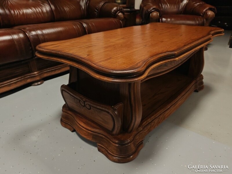 Beautiful saporro rustic solid oak coffee table