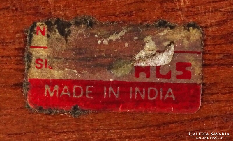 1Q932 Áttört faragott indiai teakfa alátét pár 10 x 10 cm