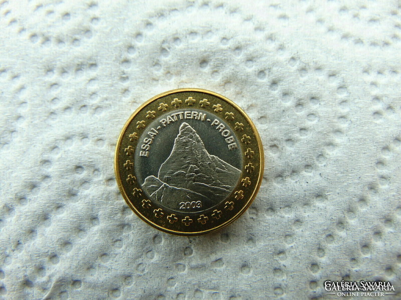 Switzerland 1 euro 2003 probe - proba