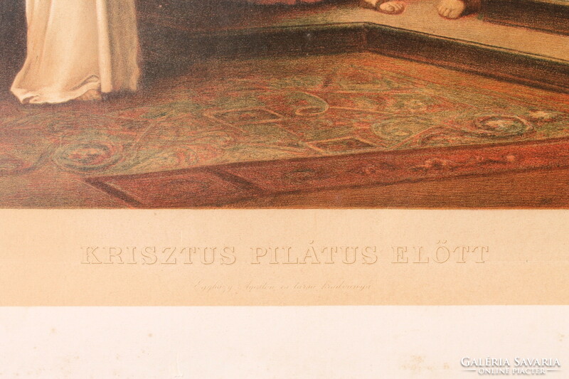 Mihály Munkácsy - Christ before Pilate, color lithograph