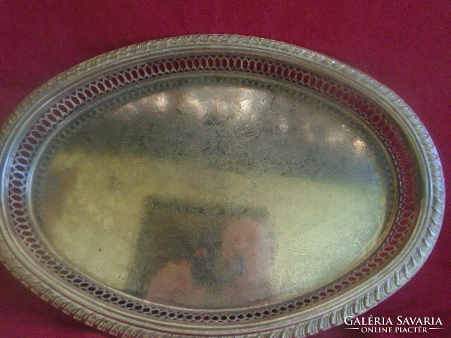 An old but beautiful tray with an openwork rim, dimensions of a demanding piece: 37x26 cm