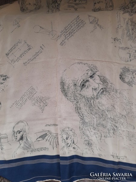 Leonardo da Vinci rare vintage scarf