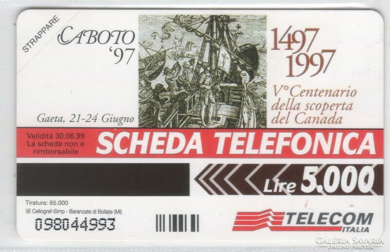 Külföldi telefonkártya 0532 Olasz 1997