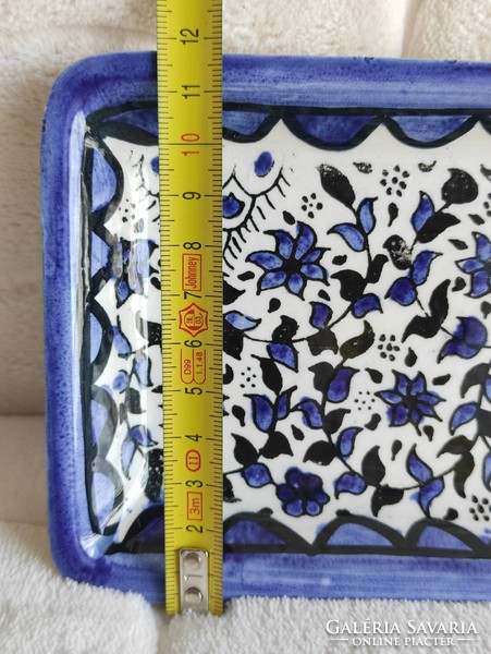Jerusalem blue tendril patterned ceramic bowl