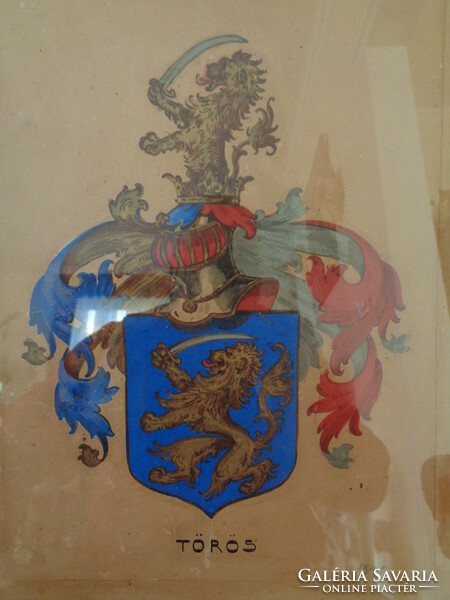 Az oroszlámosi Tőrös család XVIII. század elején kapott címere