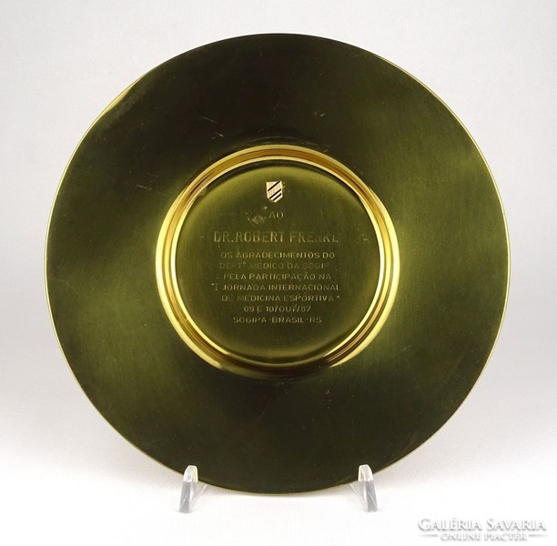 1Q934 Brazilian copper engraved name plate 23 cm