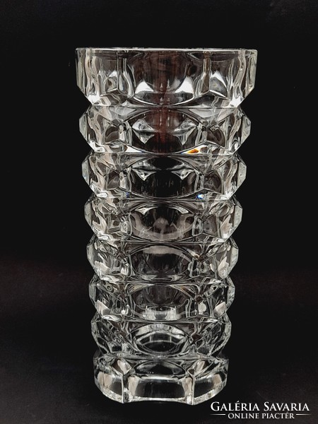 Large French glass vase 24.7 cm