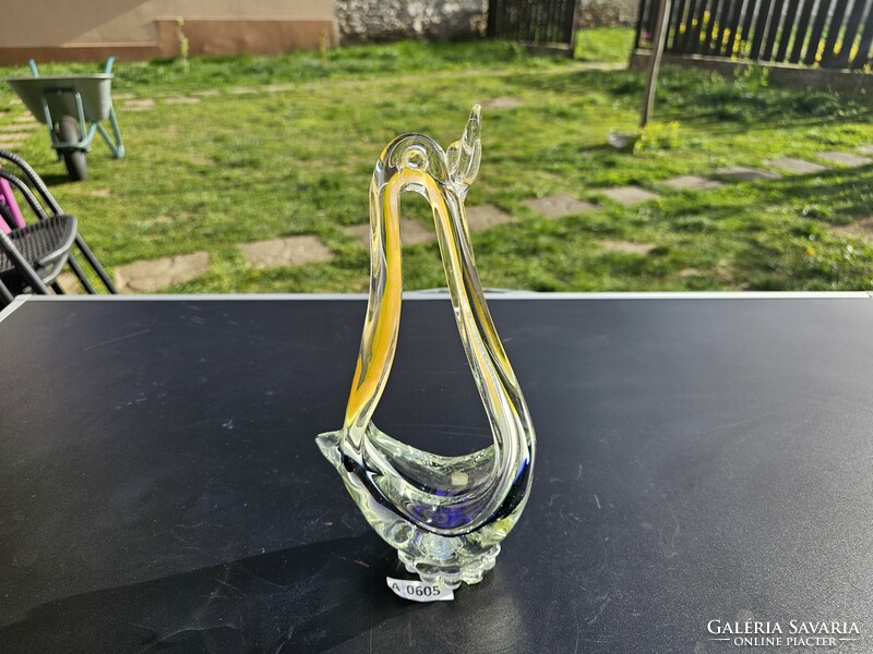 A0605 IMU Prodcomplex Tirgu Mures Marosvásárhely üveg váza 26 cm