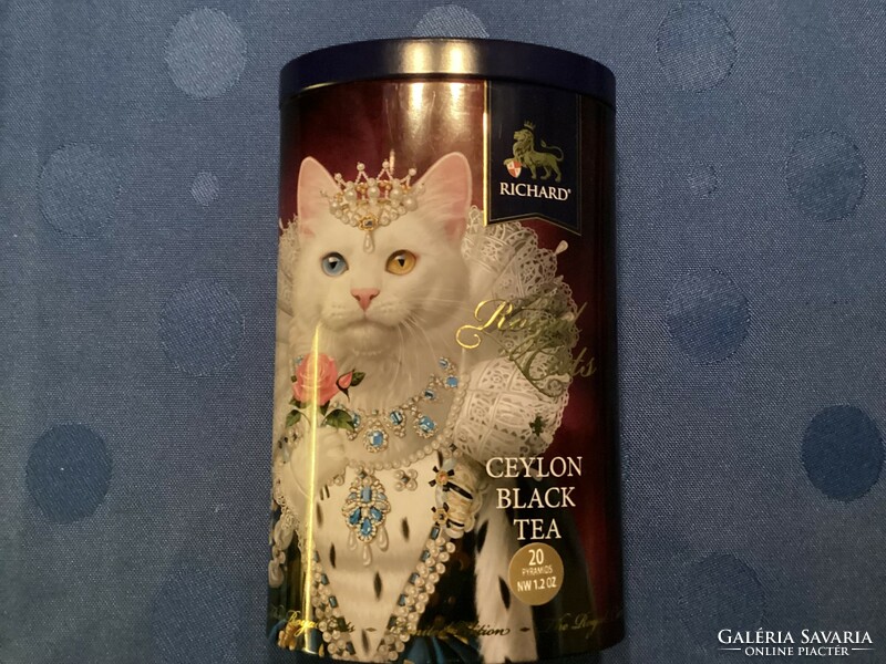 English metal tea box richard royal cats cat/cat/cat