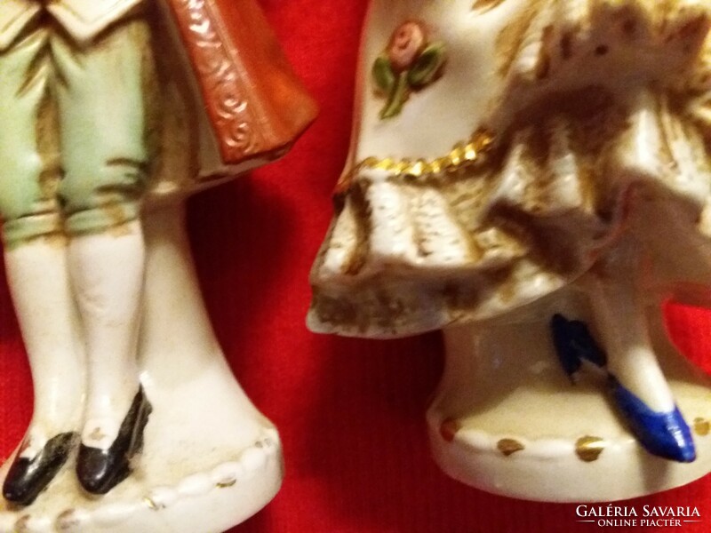 Antik OSCAR SCHLEGEMILCH barokk porcelán figurapár RITKA szép állapot EGYBEN 16cm/db képek szerint