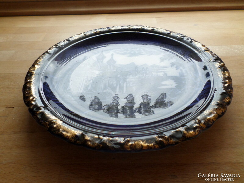 Antique English j.Kent faience bowl plate decorative bowl wall plate 26 cm