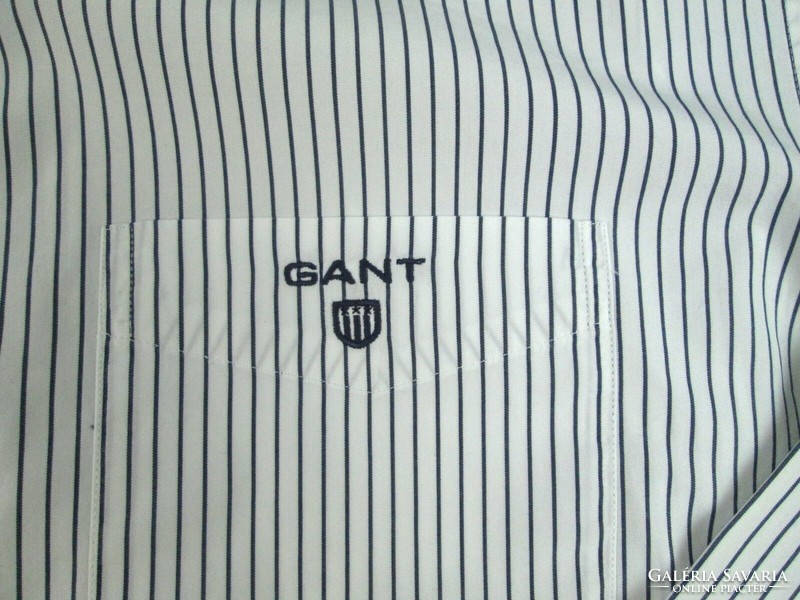 Original gant (xl) elegant striped long-sleeved men's shirt