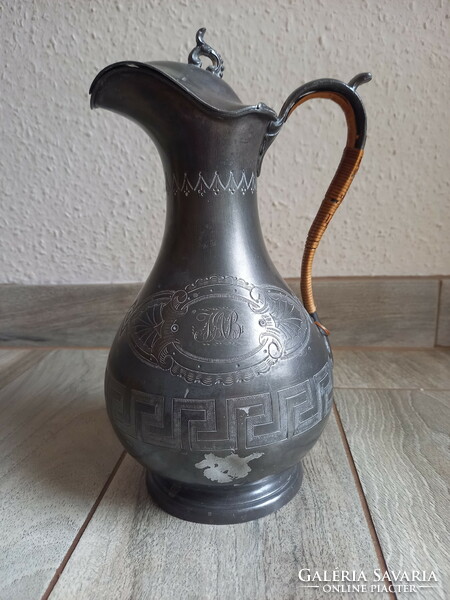 Antique mappin&webb tin jug/pourer (26.5x15x13 cm)