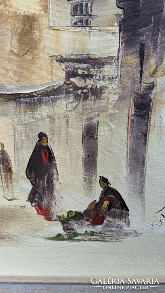 An unknown painting depicting a fragment of an eastern street