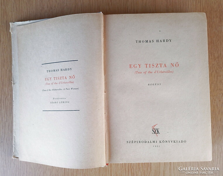 (1952) Thomas Hardy - Egy tiszta nő