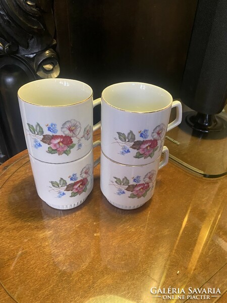 Zsolnay skirted floral mug