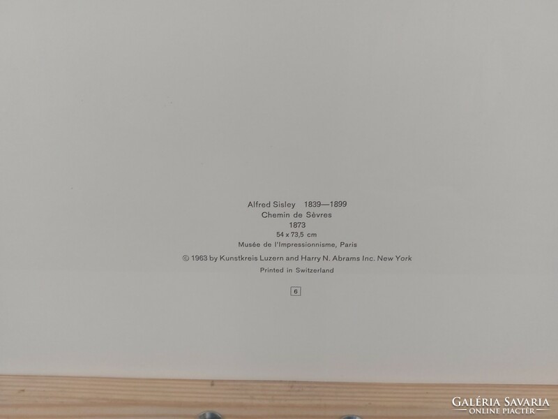 (K) International Art Club (1965) 5 db Sisley nyomat, reprodukció 35x43 cm