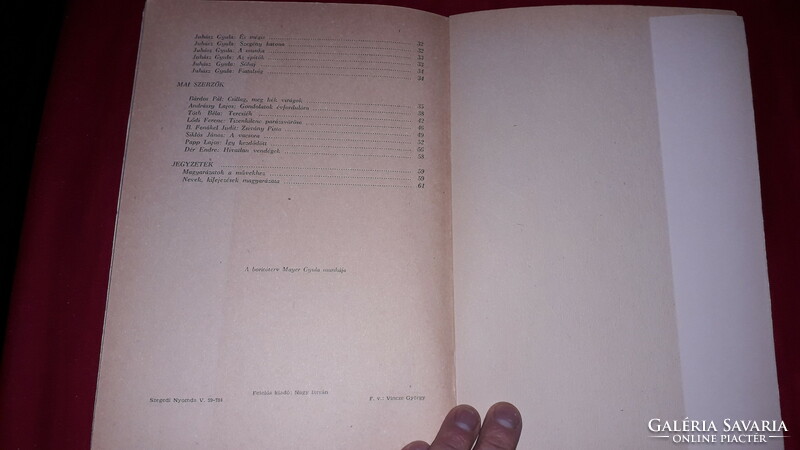 1959.Papp Lajos :Szegedi írók a Tanácsköztársaságért könyv antológia képek szerint HAZAFIAS NÉPFRONT