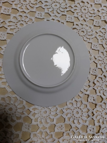 Zsolnay fehér, porcelán süteményes tányér 1db, jelzés nélkül
