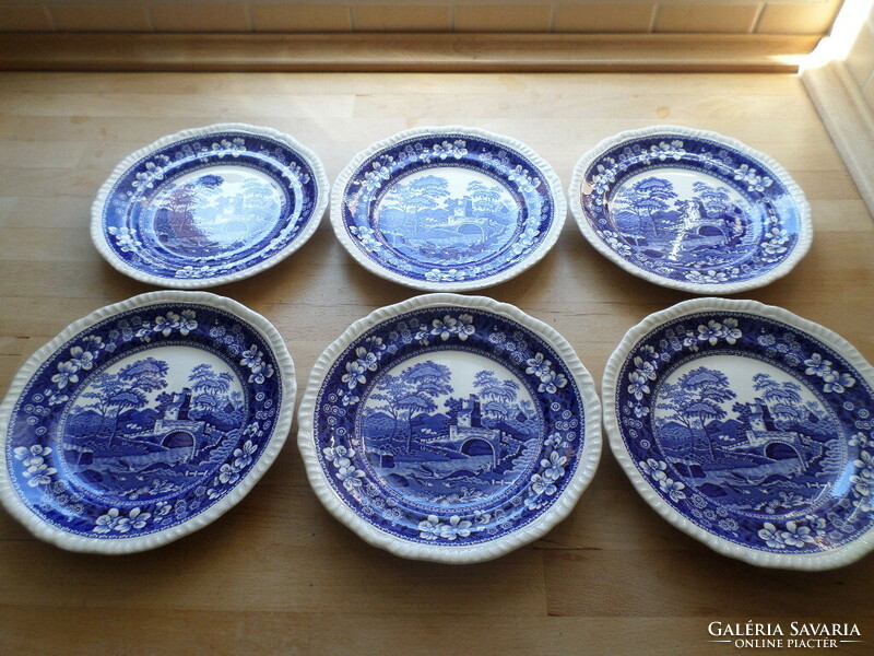 6 English Copeland Spode porcelain small plates 19.3 cm