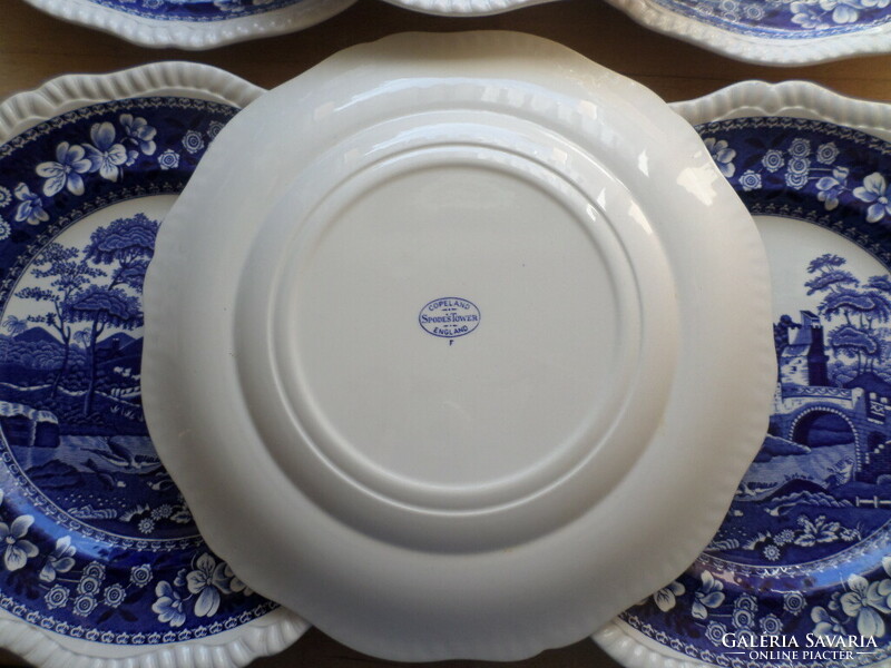 6 English copeland spode porcelain plates flat plates 27 cm