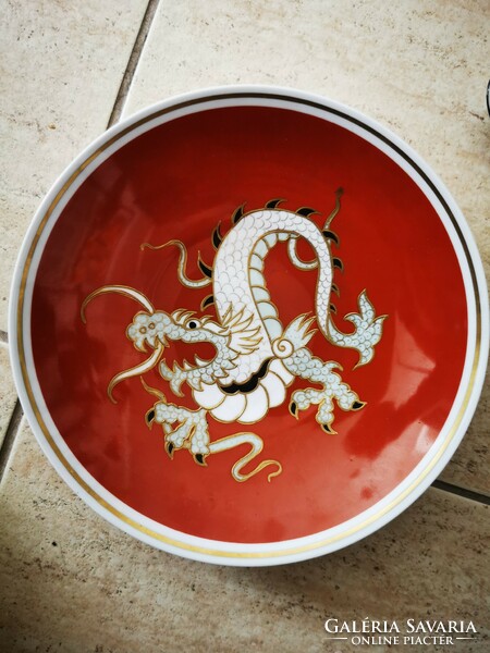 Wallendorf hand painted dragon plate