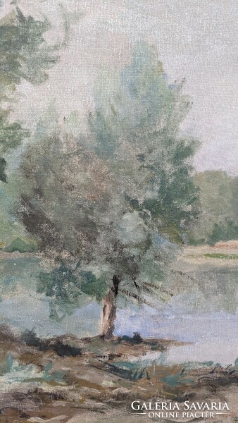 Ottokár Curilovic: detail of the Danube - painting