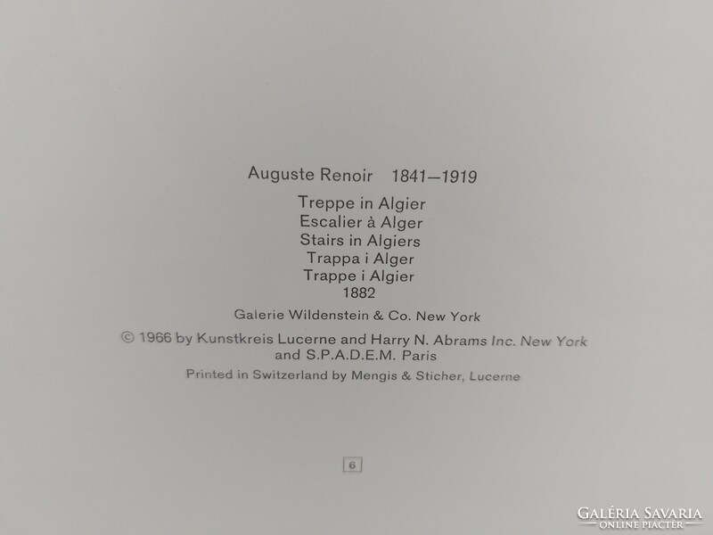 (K) International Art Club (1965) 4 db Renoir nyomat, reprodukció 35x43 cm