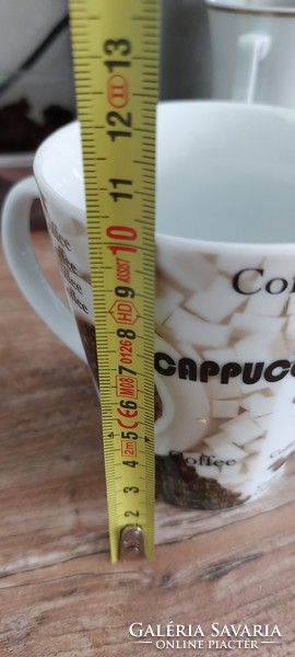 Long coffee porcelain mug, cup, 1 pc