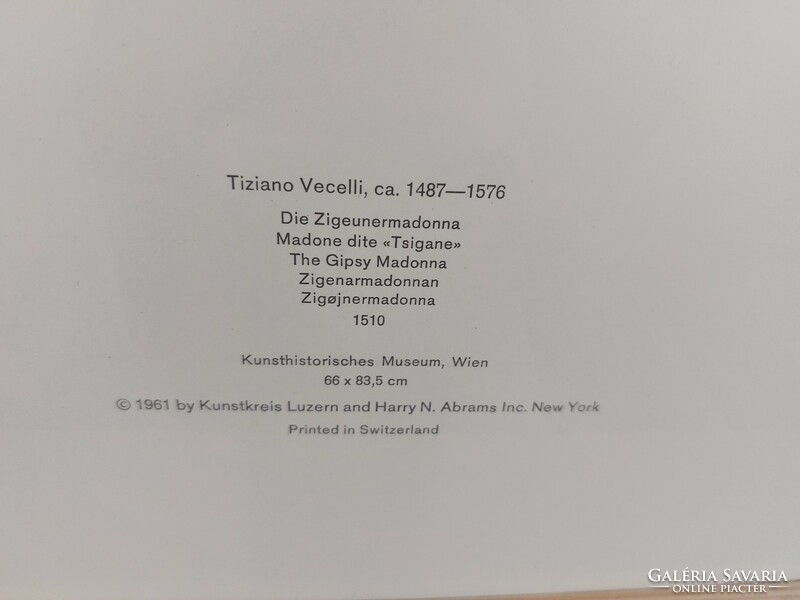 (K) international art club (1965) 6 Titian prints, reproduction 35x43 cm