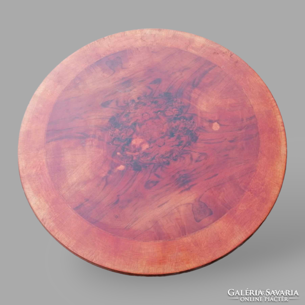 Baroque marquetry round dining table