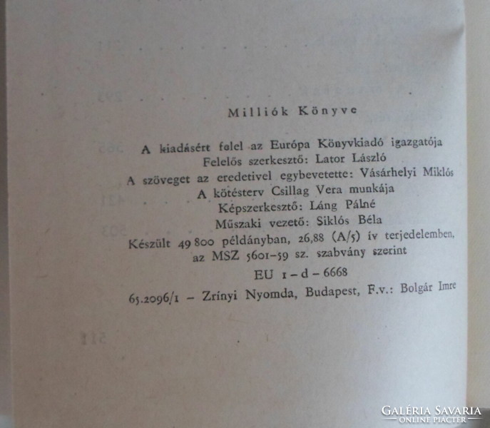 Curzio Malaparte: Kaputt (Milliók könyve; Európa, 1966; olasz dokumentumregény, II. világháború)