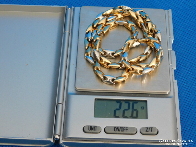 Arany 14k kétszínü nyaklánc  22.5 gr