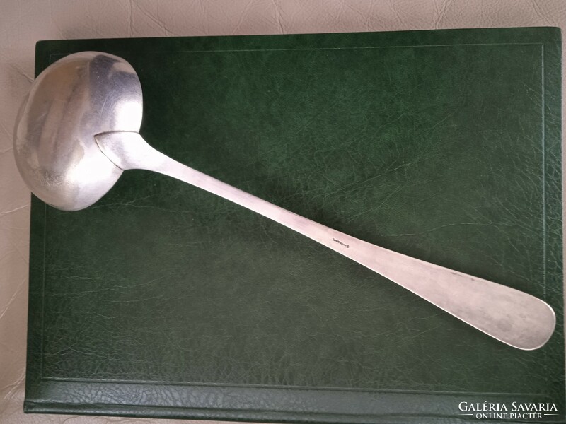 Antique silver-plated marked Viennese Hermann Alpacca larger ladle