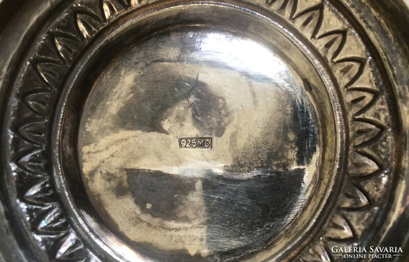 Lenyűgöző 1 kg-os sasfejes antik 925-ös ezüst óriási kávés v. teás kanna