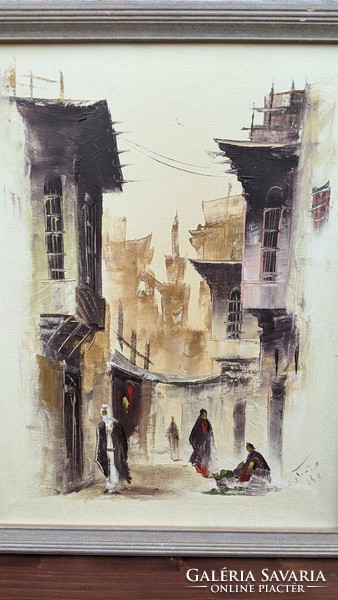 An unknown painting depicting a fragment of an eastern street