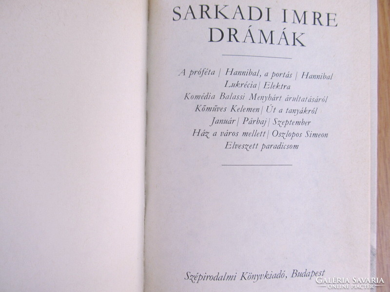 Imre Sarkadi - dramas (new, 936 pages, including 