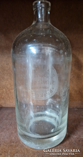 Old soda bottle, patria sikvíz factory with the inscription Kecskemét without a head