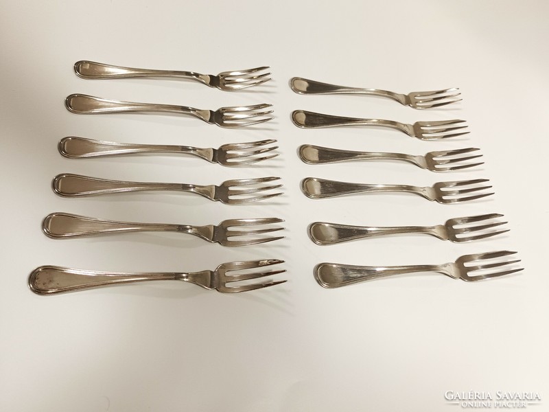 Silver dessert forks 12 pcs