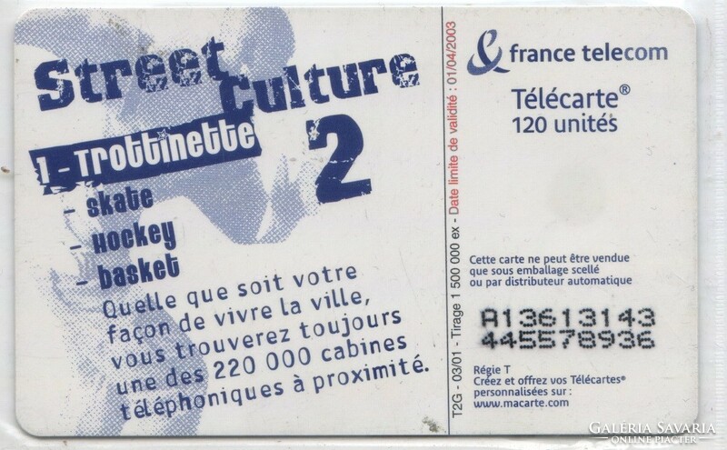 Külföldi telefonkártya 0552 Francia