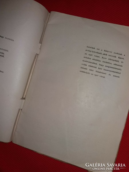 1954. Balogh György : Eger története könyv füzet a képek szerint EGER V.T.V B.