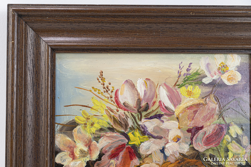 Ester Paál valéria framed painting flower still life