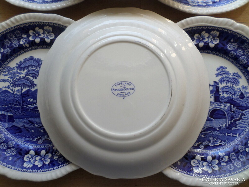 6 English Copeland Spode porcelain small plates 19.3 cm