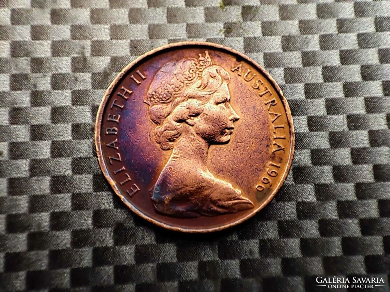 Australia 2 cent 1966 with beautiful purple patina
