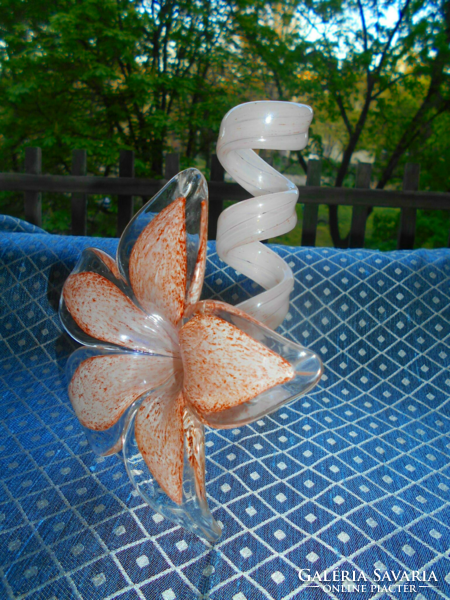 Murano glass flower candle holder - beautiful piece of craftsmanship