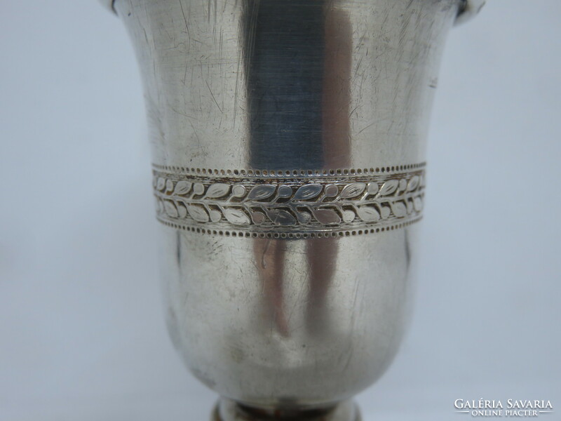 Antik ezüst bécsi likőrös pohár