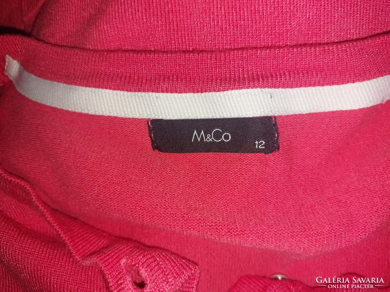 M&Co L-es pink kardigán. Mell:45-54cm.
